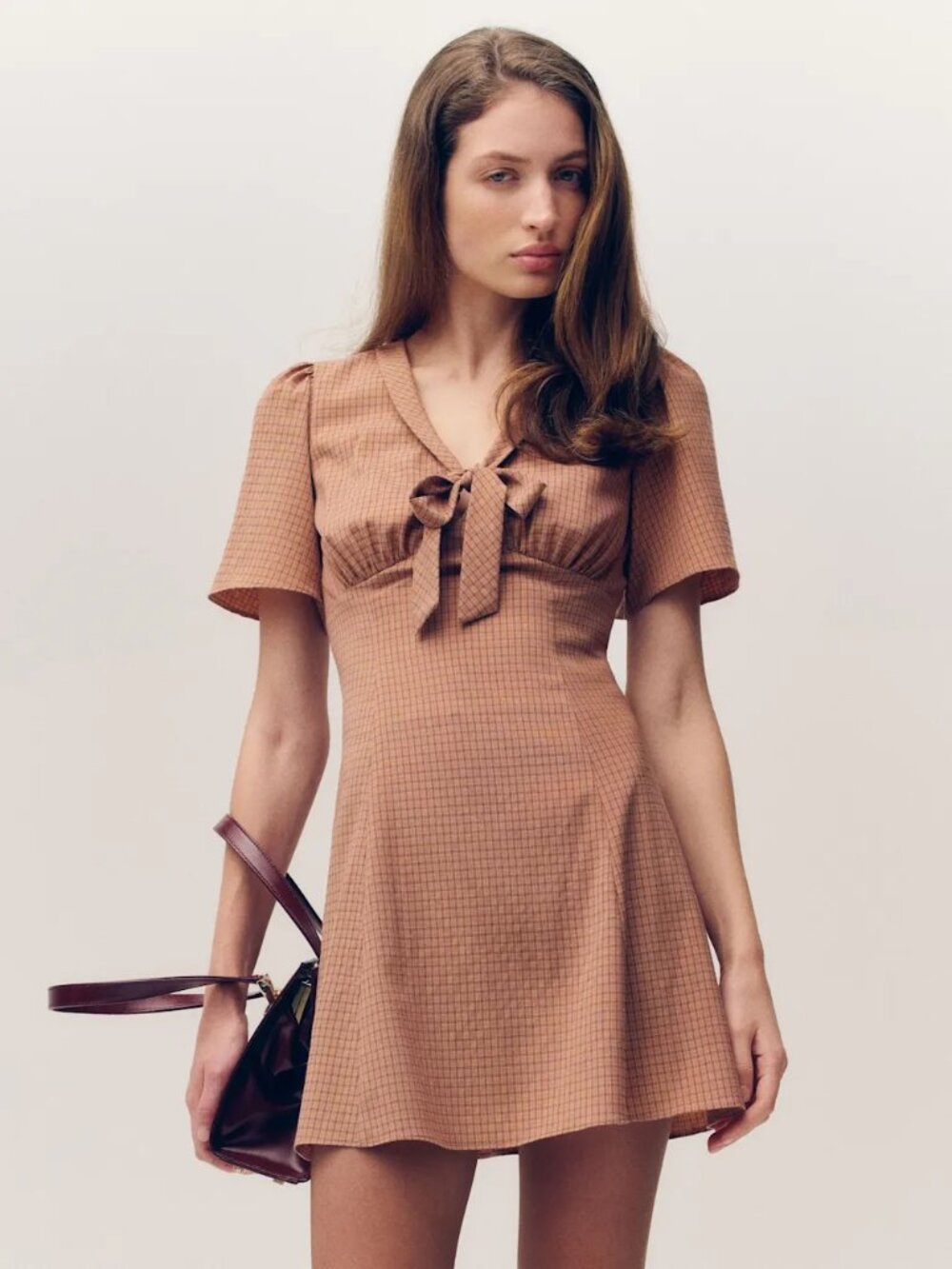 Reformation Tyra Mini Dress Orange - Size 2